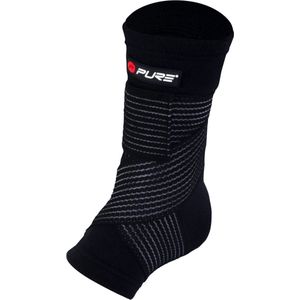Pure 2 Improve Enkelbrace Elastan - Zwart/Rood - Unisex - Maat S