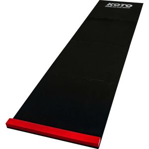 KOTO - Puzzle Dartmat - Rood + Oche 237 x 60 cm - Score Indicator - Antislip