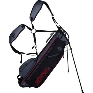 FastFold PSV Golftas - 6 inch - Golftas Standbag - 4-vaks - Golf Draagtas - Zwart Rood
