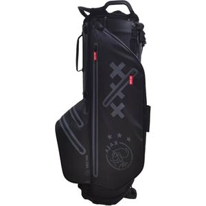 FastFold Ajax Golftas - 9 inch - Golftas Standbag - 7-vaks - Golf Draagtas - Waterafstotend - Zwart Rood