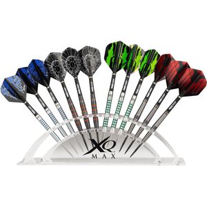 XQ Max Dart Display Standaard, 12 Dartpijl Houder voor 4 Sets Darts, Opbergruimte voor Accessoires, Exclusief Darts, Praktisch en Stijlvol Dartpijl Opslagsysteem