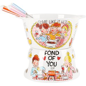 Blond Amsterdam Even Bijkletsen Fondue Set
