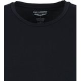 PME Legend Basic T shirt 2 Pack O Hals Zwart Heren Slim fit