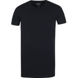 PME Legend Basic T shirt 2 Pack O Hals Zwart Heren Slim fit