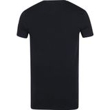 PME Legend Basic T shirt 2 Pack O Hals Zwart Heren Slim fit
