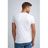 PME Legend Basic T shirt 2 Pack V Hals Wit Heren Slim fit