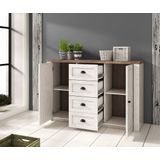 Meubella Dressoir Parello 2 - Wit - Eiken - 130 cm