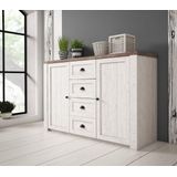 Meubella Dressoir Parello 2 - Wit - Eiken - 130 cm