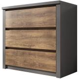 Dressoir Monaco - Eiken - Grijs - 90 cm