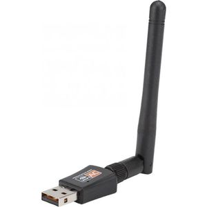 usb 2.0  Wifi USB adapter. Voor Windows, MacOS, Linux. 600Mbps. Met antenne. 5Ghz