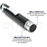 eLiving E44 FullHD Verborgen Spy Camera pen. 30FPS, hoge resolutie, 1920x1080. Tot 512GB geheugen d.m.v MicroSD.