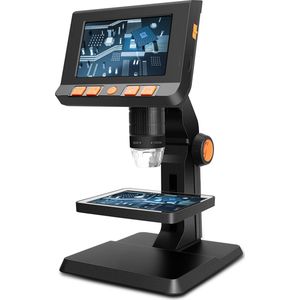 Digitale Microscoop met LCD scherm 50 tot 1000X vergroten, met verlichting en FullHD video opname. Inclusief MicroSD-kaartlezer