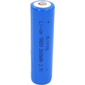 18650 Batterij - Extra lang, 69mm - beveiligd, met protectiecircuit/pcb - 3.7V Li-ion 2600mAh