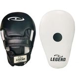 Focus Pads Lang Model Wit/Zwart Leer - Gemaakt van ultra soepel legend premium - Extra dikke kussens - Uiterst comfortabel Stootkussen pro