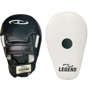 Focus Pads Lang Model Wit/Zwart Leer - Gemaakt van ultra soepel legend premium - Extra dikke kussens - Uiterst comfortabel Stootkussen pro