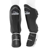 Legend Sports Kickboks scheenbeschermers legend best heren/dames zwart-wit pu