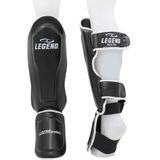 Legend Sports Kickboks scheenbeschermers legend best heren/dames zwart-wit pu