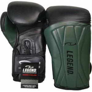 Legend Sports Bokshandschoenen - Power Special -  zwart/groen - 12 oz