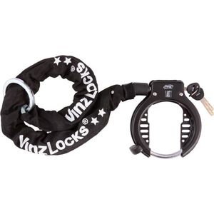 VINZ Levanne Ringslot ART 2 + Insteekketting - 90 cm / Fietsslot met Ketting