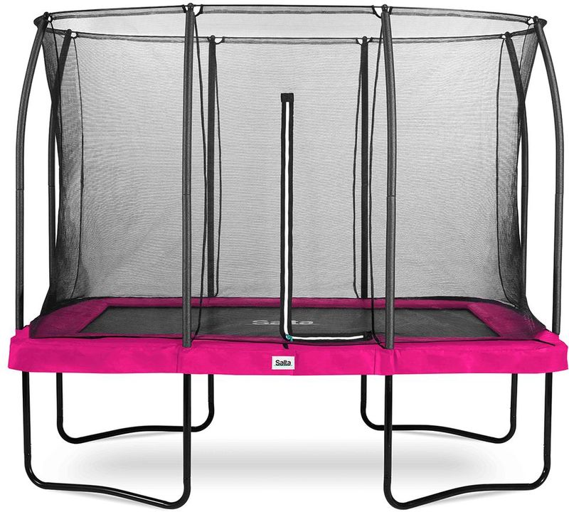 Salta Trampoline - Comfort Edition - rechteckig - 214 x 305cm - 7x10ft - Schutzrand pink
