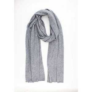 Coco cashmere scarf- valentijn cadeautje voor hem- Omslagdoek-Fijn gebreide kasjmier sjaal- Uni- Cadeau voor man- Cadeau voor vrouw- Cosy chic-Grijs