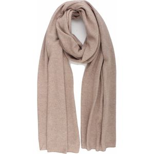 Coco cashmere scarf- Omslagdoek- Fijn gebreide kasjmier sjaal- Uni- Cadeau voor man- Cadeau voor vrouw- Cosy chic-Taupe- Zilver Lurex