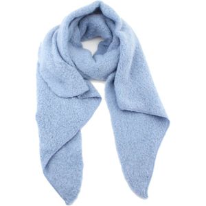 Elvine Wool Scarf- Puntige Lange Warme Dames Sjaal- Leertje- Uni- Luxe Cadeau-Winter-Omslagdoek-Baby blauw