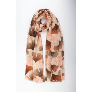 Rainbow scarf- Accessories Junkie Amsterdam- Sjaal dames- Viscose- Zand roze oranje- Goud glitter