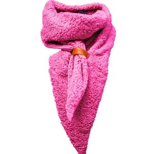 Sammy scarf- AcceSammy scarf- Accessories Junkie Amsterdam- Dames sjaal- Herfst winter- Fluffy- Teddy- Roze