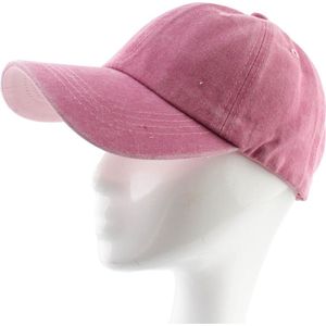 Jeans cap- Baseball petten- Unisex- Denim- Verstelbare riemsluiting- Klep- Licht roze