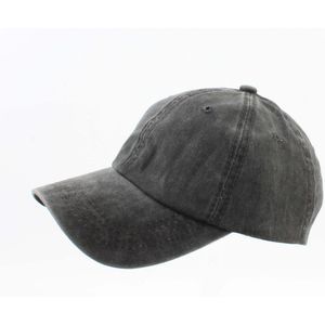 Jeans cap - Unisex Baseball Cap - Denim 100% katoen - verstelbare riemsluiting - Zwart