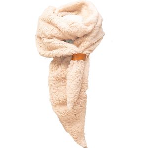 Sammy scarf- Accessories Junkie Amsterdam- Dames sjaal- Herfst winter- Fluffy- Teddy- Beige