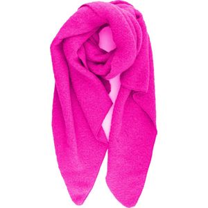 Elvine Wool Scarf- Accessories Junkie Amsterdam- Puntige Lange Warme Dames Sjaal- Leertje- Uni- Luxe Cadeau- Winter- Omslagdoek- Valentino roze