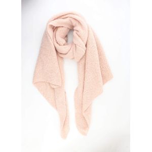 Elvine Wool Scarf- Accessories Junkie Amsterdam- Puntige Lange Warme Dames Sjaal- Leertje- Uni- Luxe Cadeau-Winter-Omslagdoek-Roze