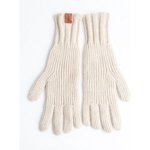 Auxane handschoenen- Accessories Junkie Amsterdam- Dames- Winter- Warme handen- Leren label- Opening vingertopper- Extra lang- Off white