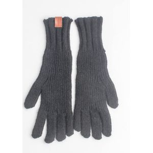 Auxane handschoenen- Accessories Junkie Amsterdam- Dames- Winter- Warme handen- Leren label- Opening vingertopper- Extra lang- Zwart