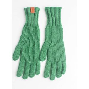Auxane handschoenen- Accessories Junkie Amsterdam- Dames- Winter- Warme handen- Leren label- Opening vingertopper- Extra lang- Groen