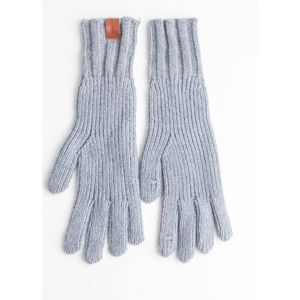 Auxane handschoenen- Accessories Junkie Amsterdam- Dames- Winter- Warme handen- Leren label- Opening vingertopper- Extra lang- Jeans blauw