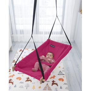 Houten Kinder Hangmat – Plafond Hangende Hangmat Schommel Roze