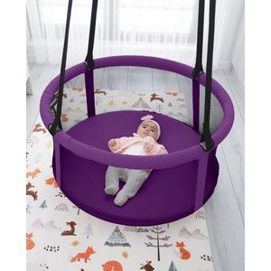 Kinder Schommel mand - Baby Basket Swing - Paars