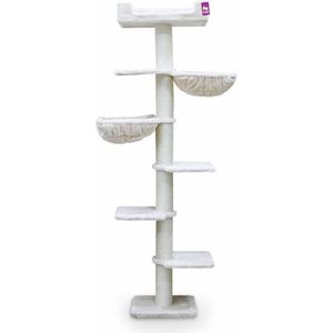 Petrebels Krabpaal Alexis 224, krabpaal tot plafond, 45 x 35 x 224 cm, kleur crème/beige