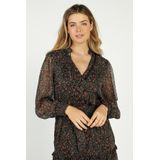 Aaiko - Felma - Cocktailjurk - Zwart - 100% Polyester