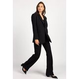 CHANTALLE - Pantalon - Zwart - Wide Leg Fit - Klassieke Persnaad