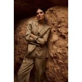 AAIKO - SEARLE SHIMMERY VIS - Broek - Goudkleurig - Wijde Pasvorm