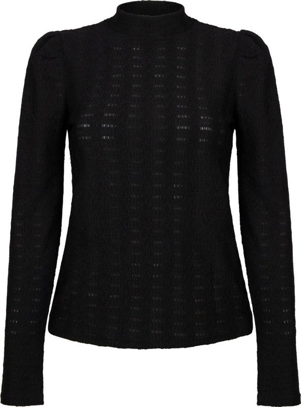 AAIKO Ivona Zig-zag Pes 169 Tops T-shirts Dames - Shirt - Zwart