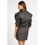 AAIKO - NASMA - Minirok - Grijs - Metallic - Comfortabele Pasvorm