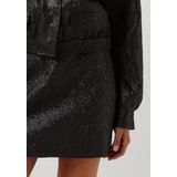 AAIKO - NASMA - Minirok - Grijs - Metallic - Comfortabele Pasvorm