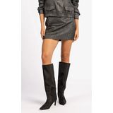 AAIKO - NASMA - Minirok - Grijs - Metallic - Comfortabele Pasvorm