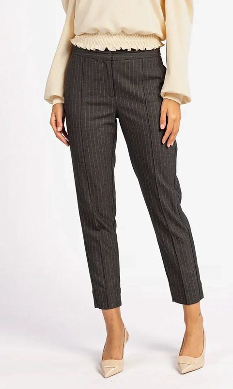 AAIKO Parene Pinstripe Vis 548 Broeken Dames - Zwart