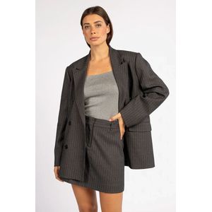 AAIKO - Pascale Pinstripe Vis 548 - Korte Rok - Zwart